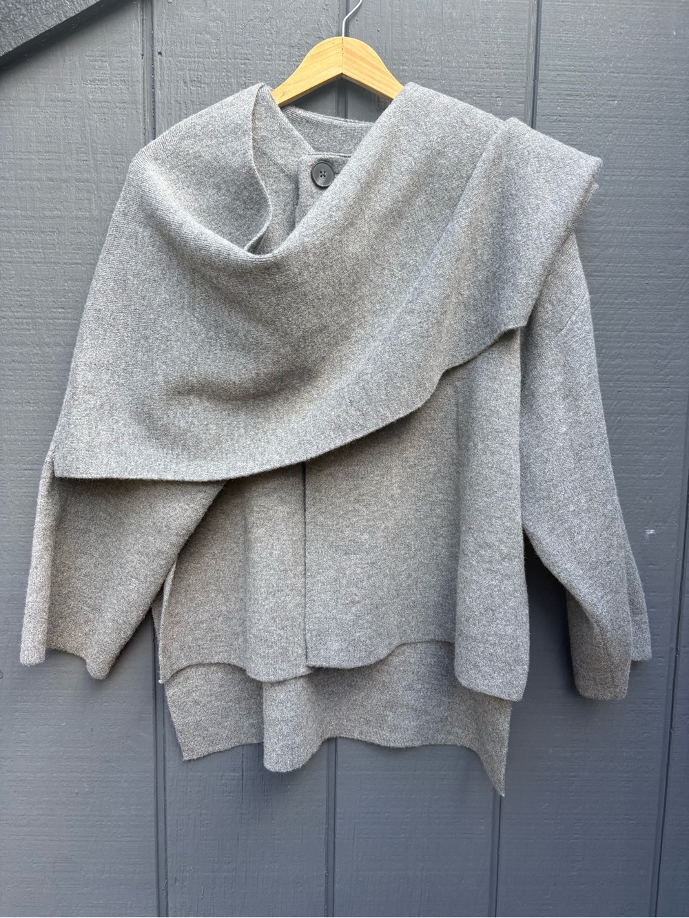 ZaRA Gray Draped Cozy Women's Sweater Sz S/M